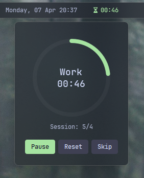 Pomodoro Timer YASB Widget