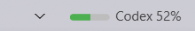 Codex Usage widget in the YASB bar