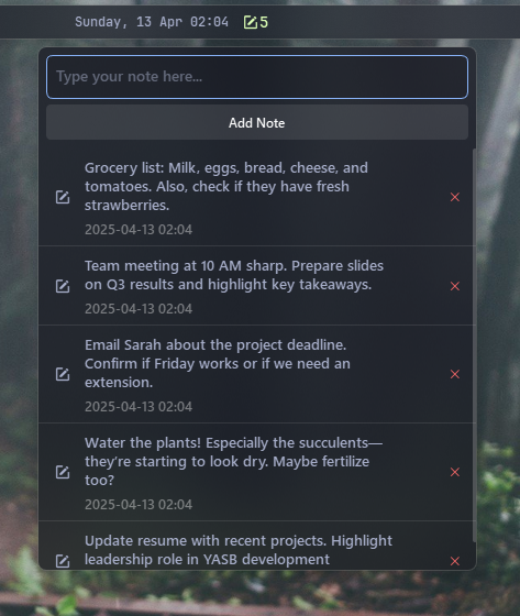 GitHub YASB Widget