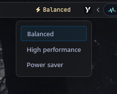 Power Plan Widget